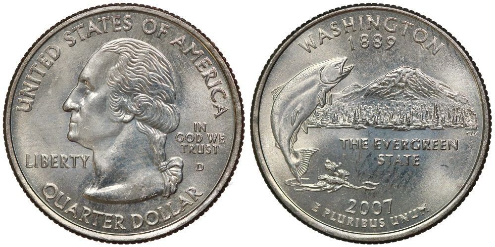 USA 1/4 DOLAR 2007 D WASHINGTON