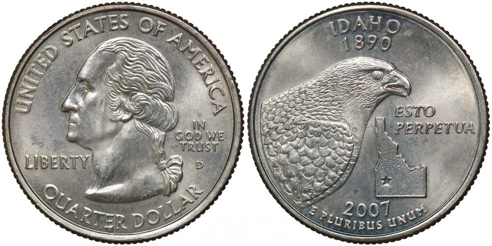 USA 1/4 DOLAR 2007 D IDAHO
