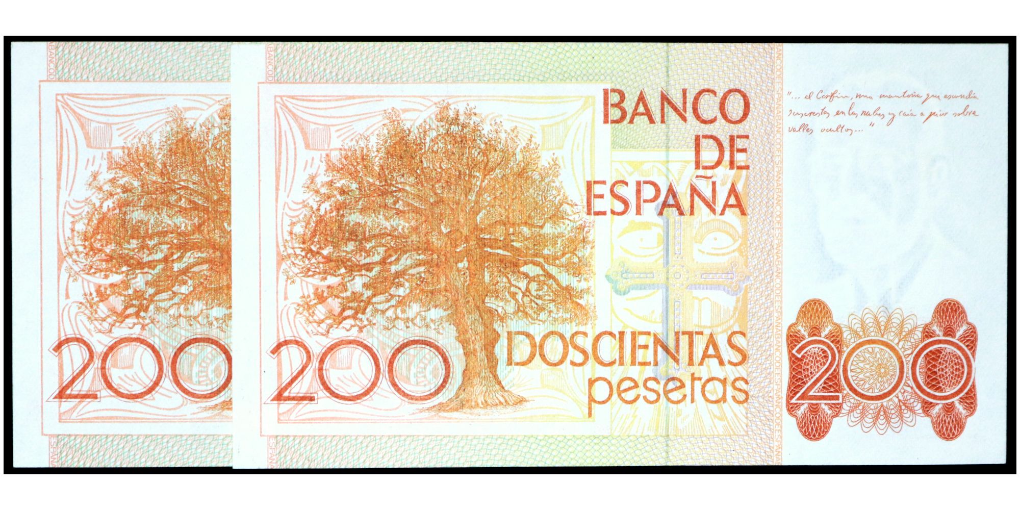 JUAN CARLOS I 200 PESETAS 1980 CLARIN (PAREJA) - Imagen 2