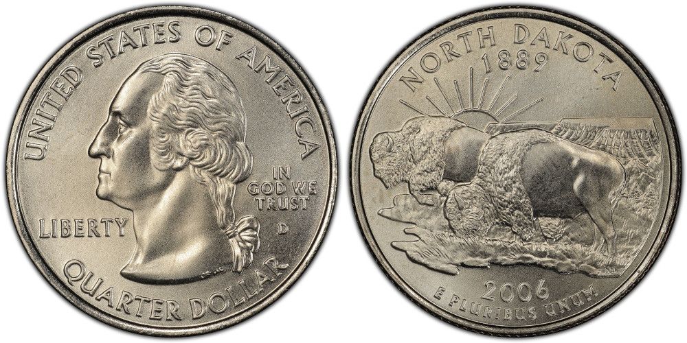 USA 1/4 DOLAR 2006 D NORTH DAKOTA