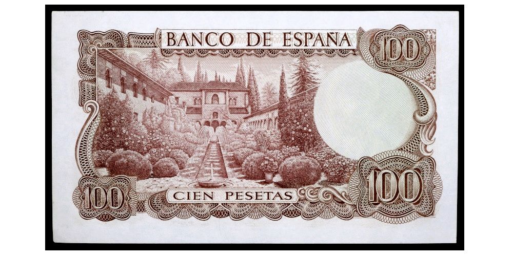 ESTADO ESPAÑOL 100 PESETAS 1970 MANUEL DE FALLA - Imagen 2
