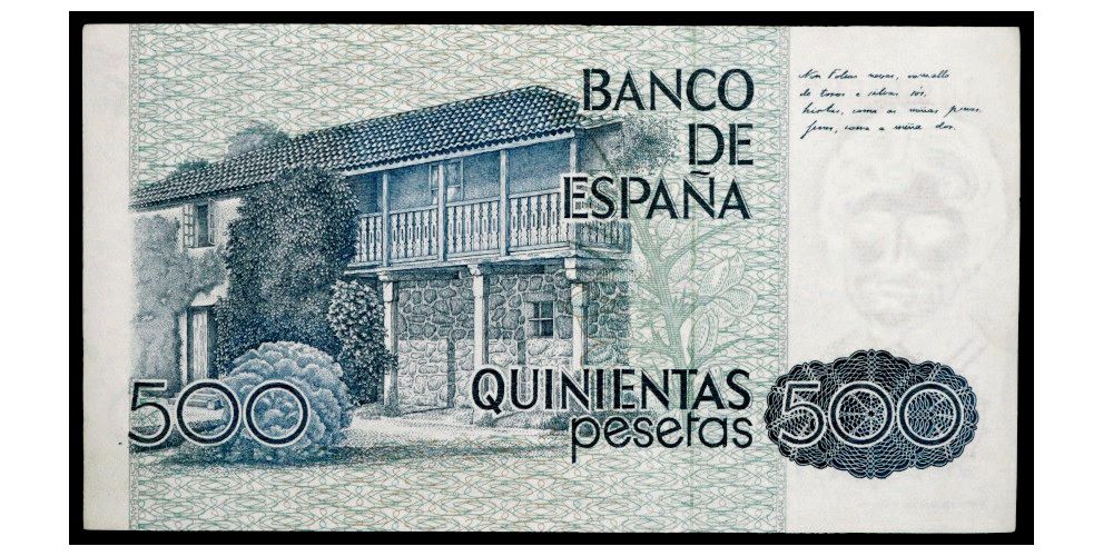 JUAN CARLOS I 500 PESETAS 1979 ROSALIA DE CASTRO - Imagen 2
