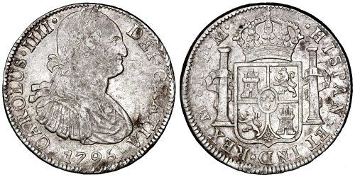 CARLOS IV  8 REALES 1795 MEXICO FM