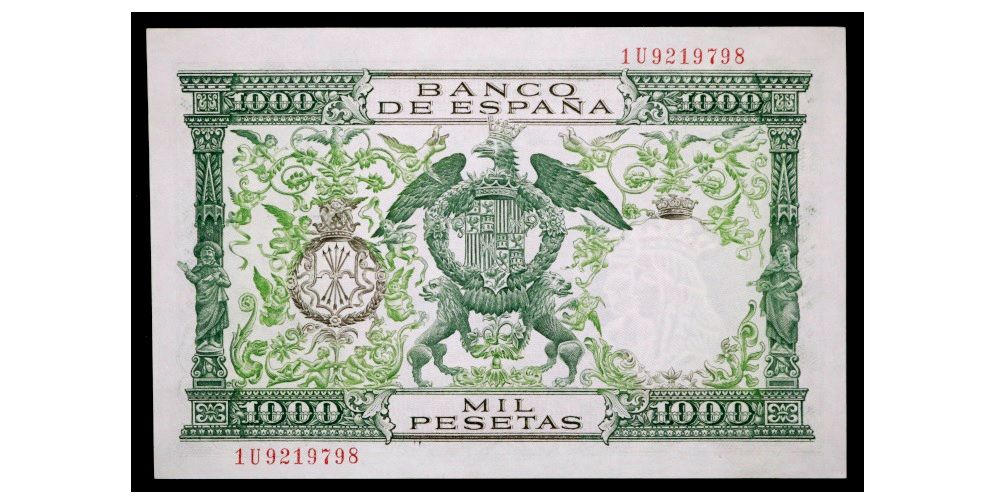 ESTADO ESPAÑOL 1000 PESETAS 1957 REYES CATOLICOS - Imagen 2