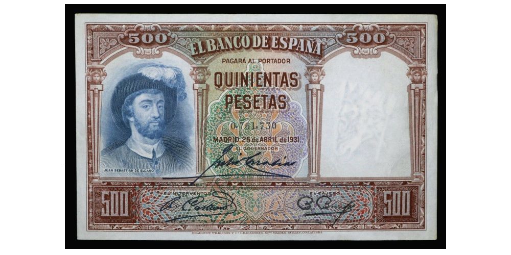 II REPUBLICA 500 PESETAS 1931 JUAN SEBASTIAN DE ELCANO
