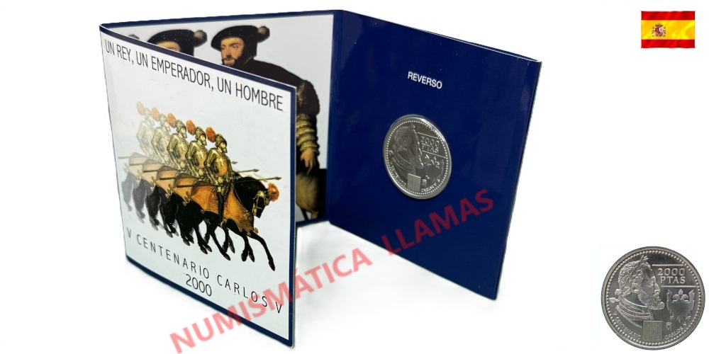 ESPAÑA CARTERA 2000 PESETAS 2000 CARLOS V