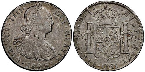 CARLOS IV  8 REALES 1806 POTOSI PJ