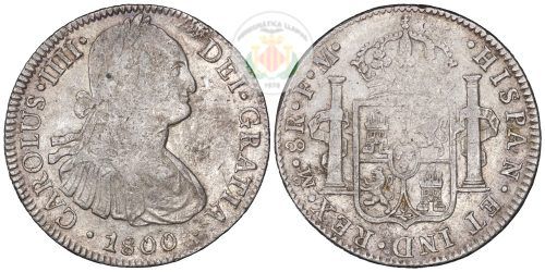 CARLOS IV  8 REALES 1800 MEXICO FM