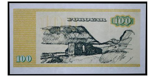 Alternative view of BILLETE; ISLAS FEROE 100 KRONUR (1994)