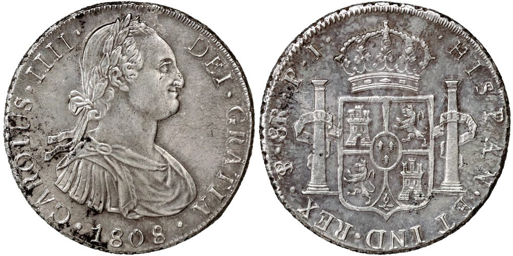 CARLOS IV  8 REALES 1808 POTOSI PJ