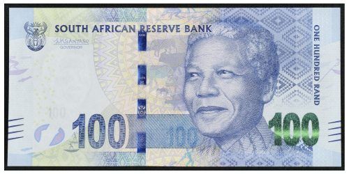 BILLETE; SUDAFRICA 100 RAND (2016)