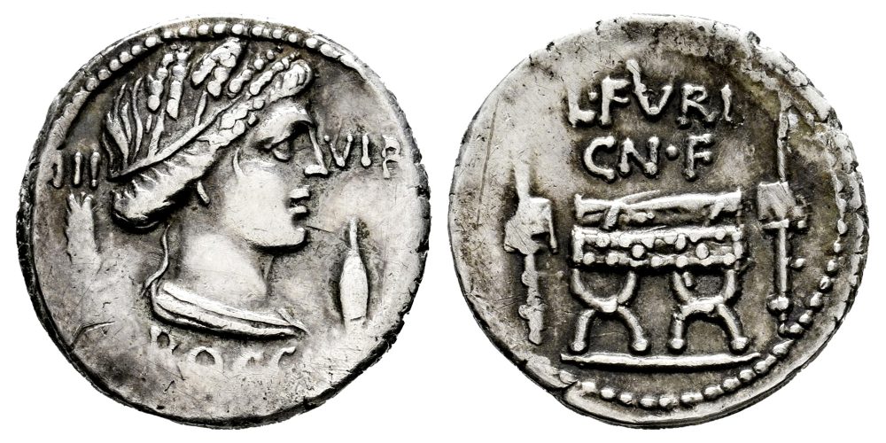 FAMILIA FURIA (DENARIO) 63 a.C.