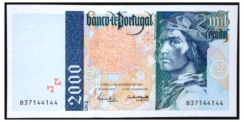 BILLETE; PORTUGAL 2000 ESCUDOS 1997