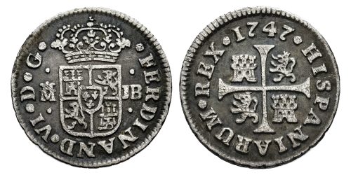 FERNANDO VI  1/2 REAL 1747 MADRID JB
