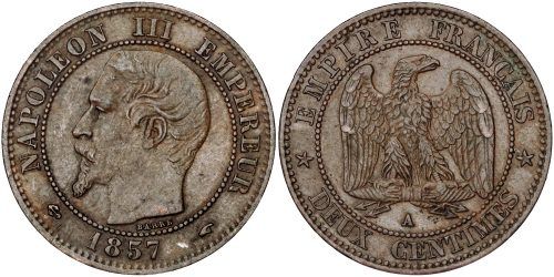 FRANCIA 10 CENTIMES 1857 A