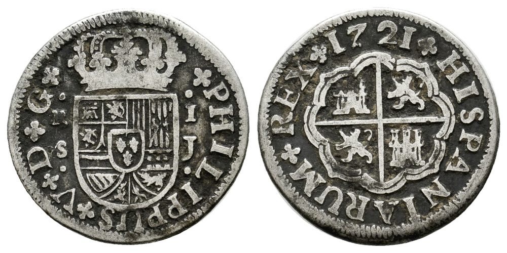 FELIPE V  1 REAL 1721 SEVILLA J
