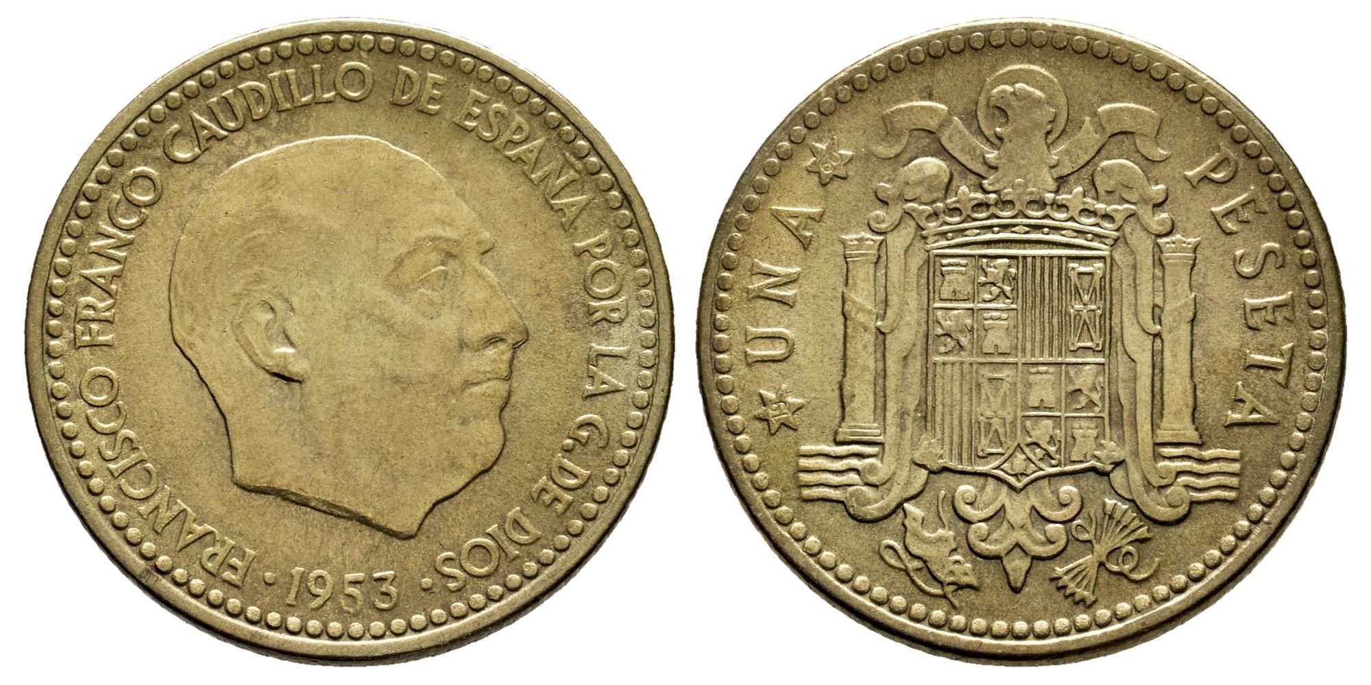 ESTADO ESPAÑOL 1 PESETA 1953*19-60