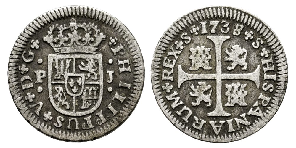 FELIPE V  1/2 REAL 1738 SEVILLA PJ