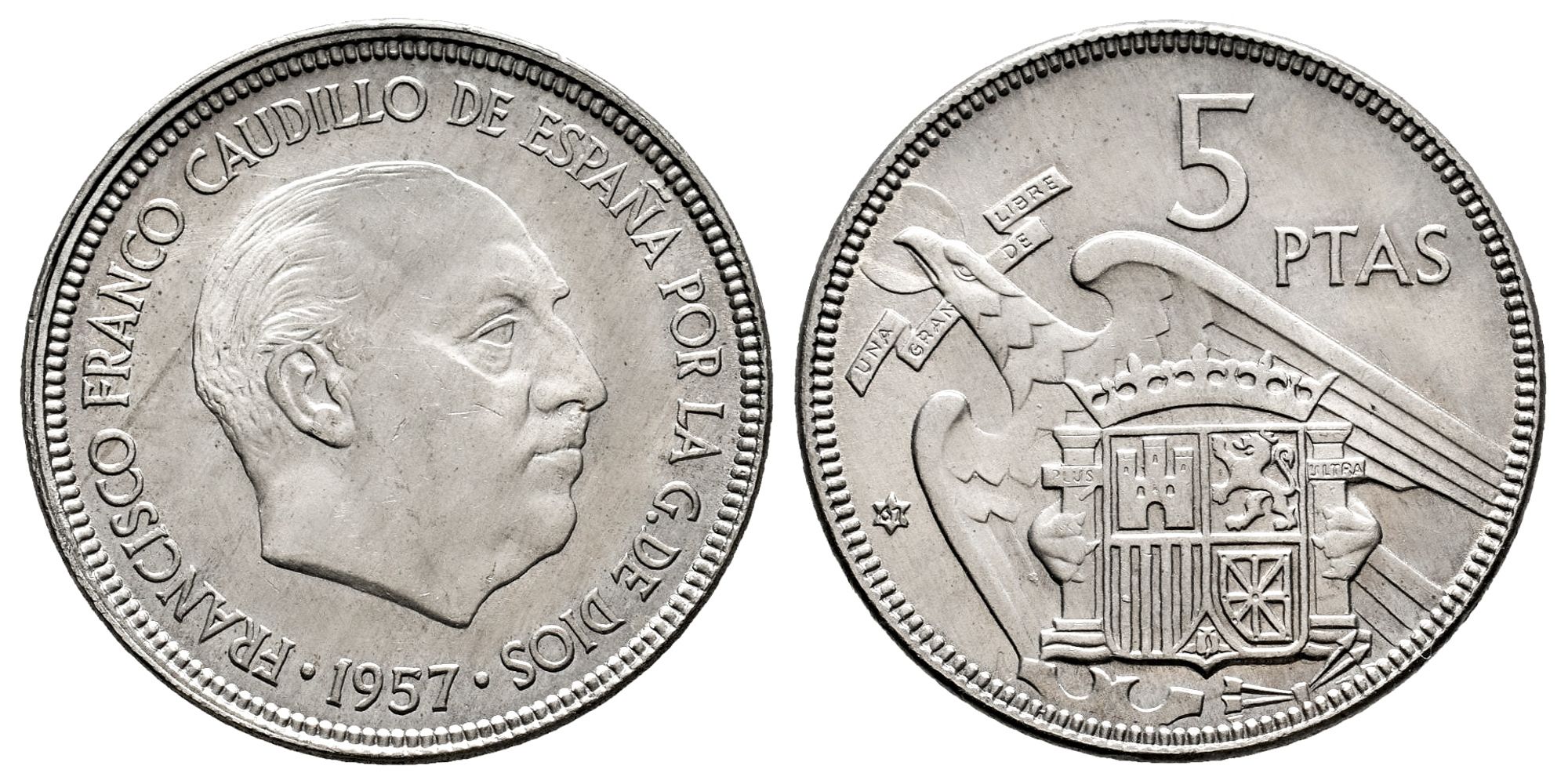 ESTADO ESPAÑOL 5 PESETAS 1957*61