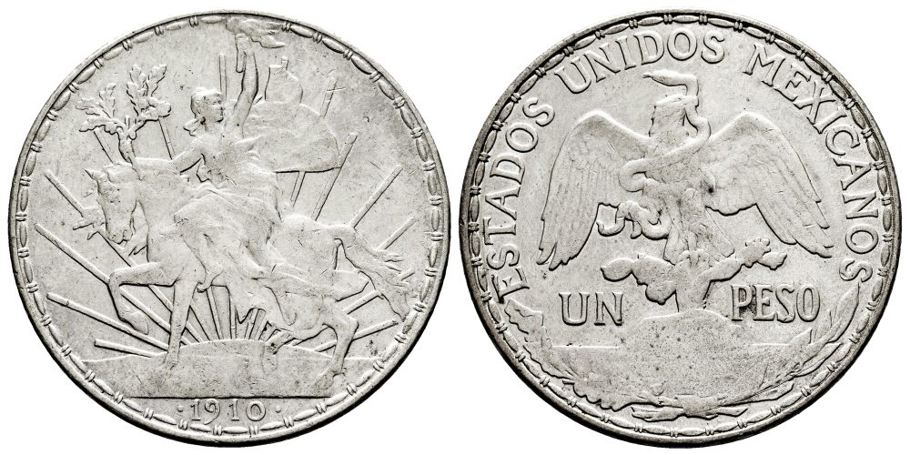 MEXICO 1 PESO 1910 TIPO CABALLITO