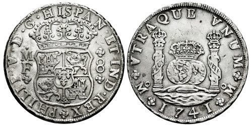 FELIPE V  8 REALES 1741  MEXICO MF