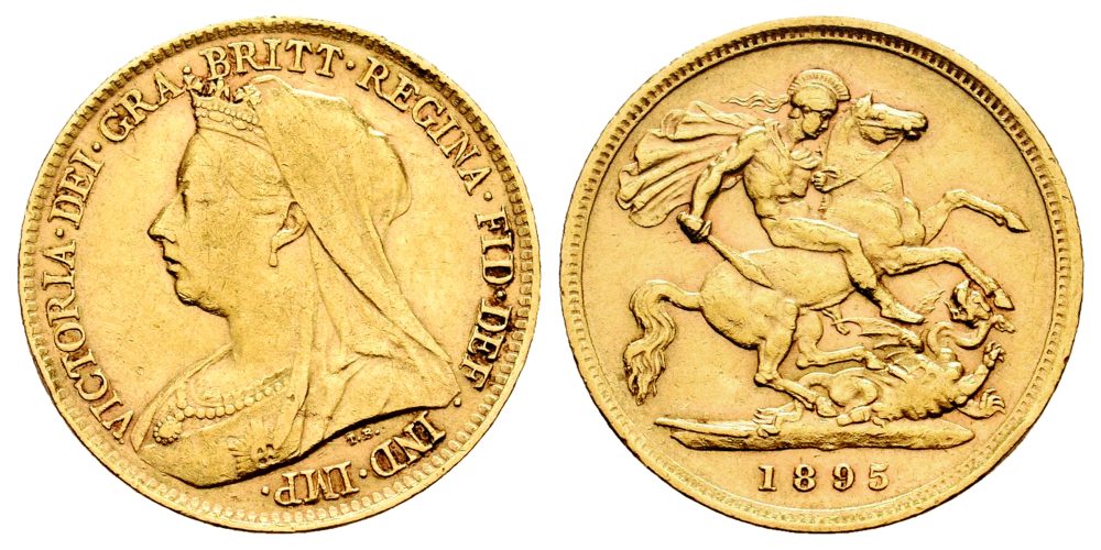 INGLATERRA 1/2 LIBRA 1895
