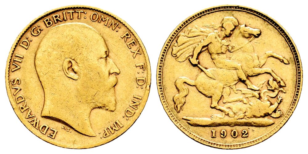INGLATERRA 1/2 LIBRA 1902