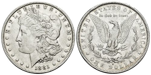 USA 1 DOLAR 1881 O
