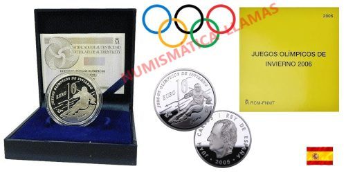 ESPAÑA 10 EUROS 2005  J.J.O.O. DE INVIERNO 2006