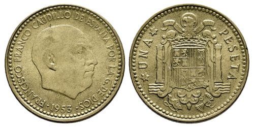 ESTADO ESPAÑOL 1 PESETA 1953*19-60