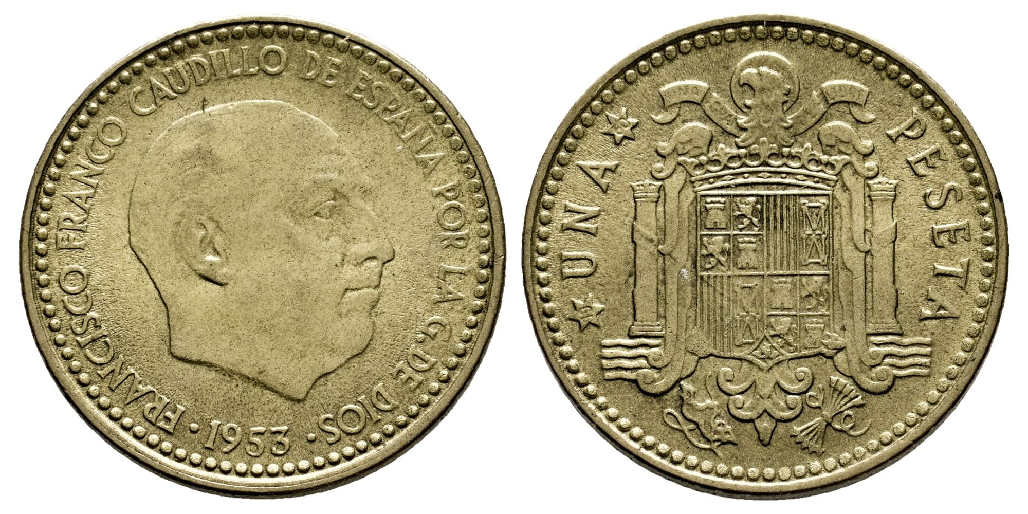 ESTADO ESPAÑOL 1 PESETA 1953*19-60