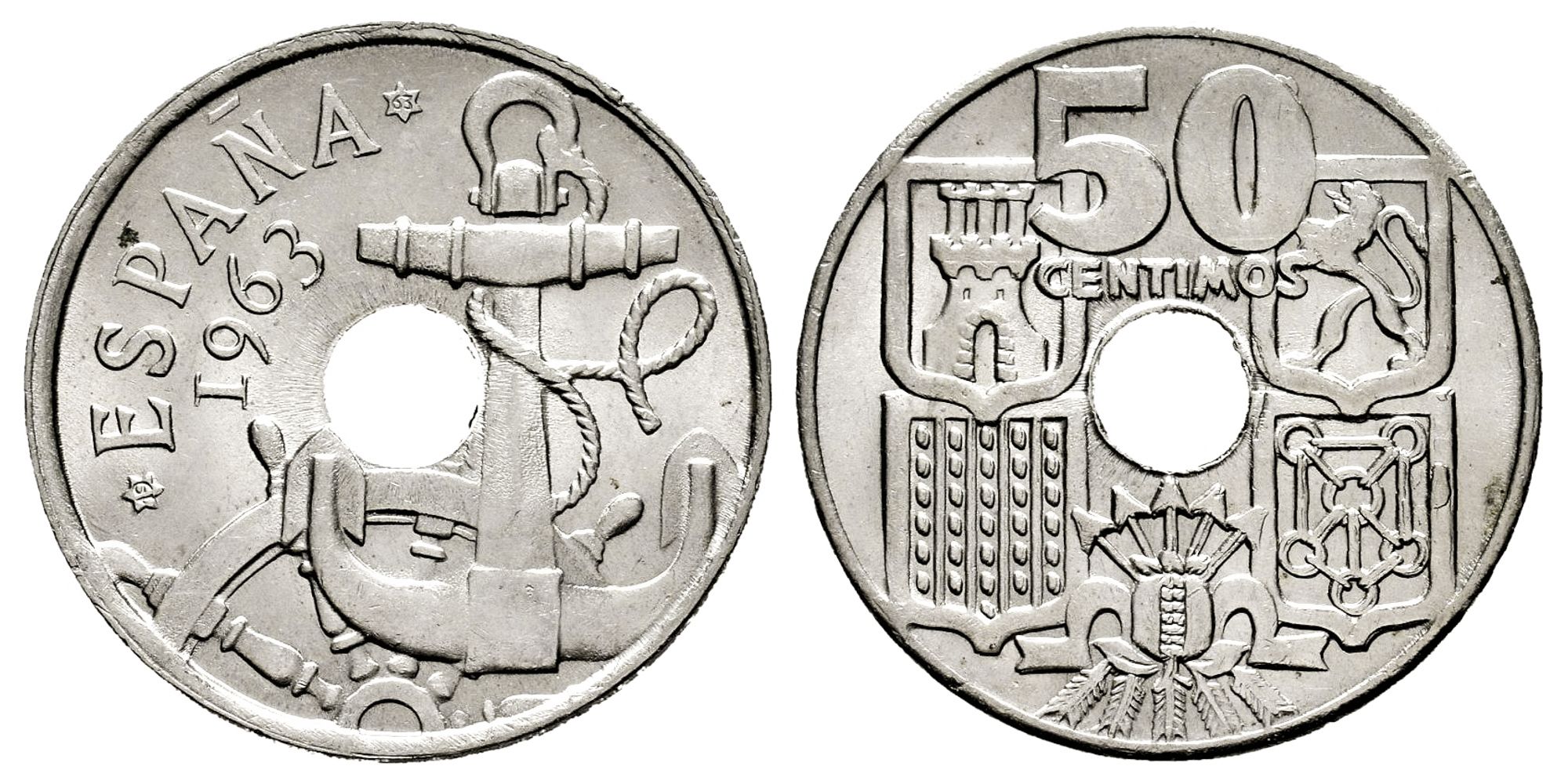 ESTADO ESPAÑOL 50 CENTIMOS 1963*19-63