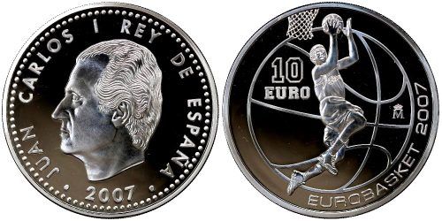 Alternative view of ESPAÑA 10 EUROS 2007 EUROBASKET 07