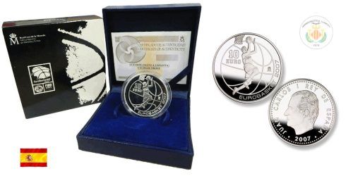 ESPAÑA 10 EUROS 2007 EUROBASKET 07