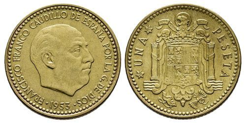ESTADO ESPAÑOL 1 PESETA 1953*19-60