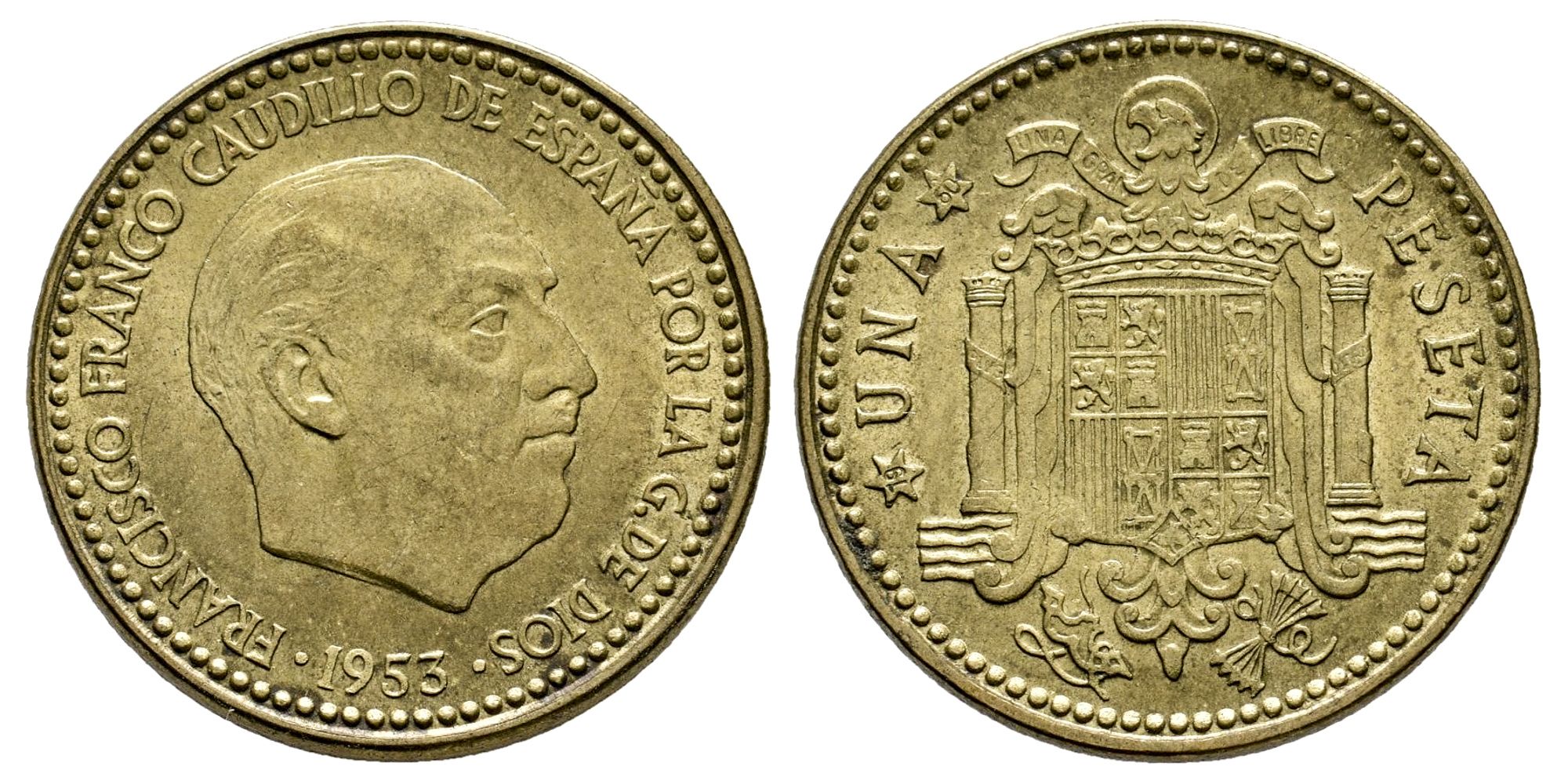 ESTADO ESPAÑOL 1 PESETA 1953*19-60