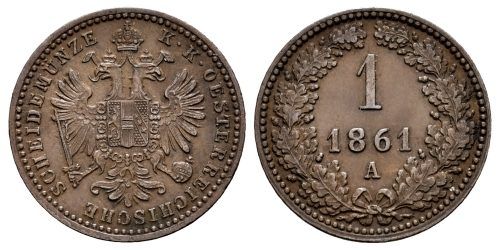 AUSTRIA 1 KREUTZER 1861 A  FRANCISCO JOSE I