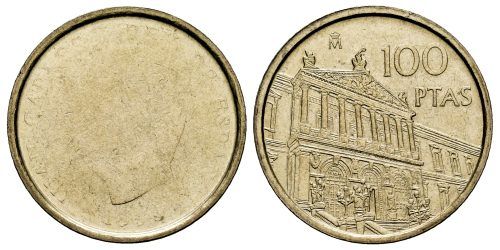 JUAN CARLOS I  100 PESETAS 1996 ACUÑACION DEFECTUOSA