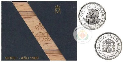 ESPAÑA V CENTENARIO 5000 PESETAS PLATA 1989