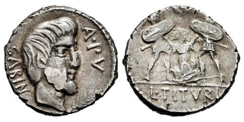 FAMILIA TUTURIA ( DENARIO) 89 a.C.