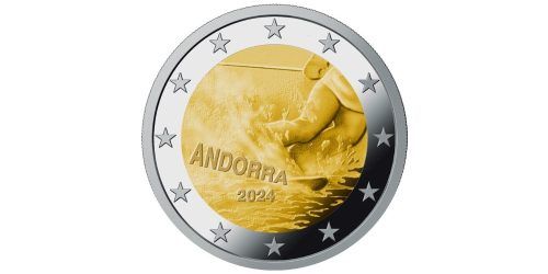 2 EUROS ANDORRA 2024 CENTENARIO DEL ESQUI EN ANDORRA - Imagen 2