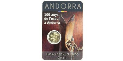 2 EUROS ANDORRA 2024 CENTENARIO DEL ESQUI EN ANDORRA