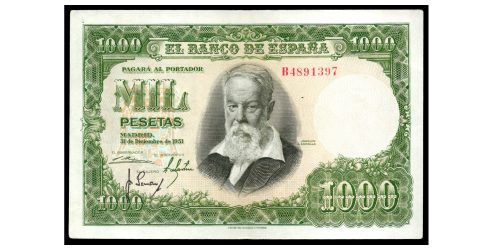 ESTADO ESPAÑOL 1000 PESETAS 1951 JOAQUIN SOROLLA
