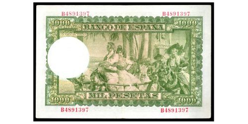 Alternative view of ESTADO ESPAÑOL 1000 PESETAS 1951 JOAQUIN SOROLLA