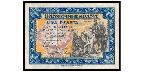 ESTADO ESPAÑOL 1 PESETA 1940 HERNAN CORTES