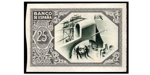 Alternative view of II REPUBLICA 25 PESETAS BILBAO 1937 (CAJA DE AHORROS VIZCAINA)