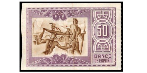 Alternative view of II REPUBLICA 50 PESETAS BILBAO 1937 (CAJA DE AHORROS VIZCAINA)