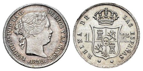 ISABEL II  1 REAL 1859 MADRID