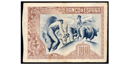 Alternative view of II REPUBLICA 100 PESETAS BILBAO 1937 (BANCO DE BILBAO)