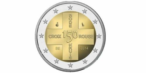 Alternative view of 2 EUROS BELGICA 2014 150 ANIVERSARIO DE LA CRUZ ROJA